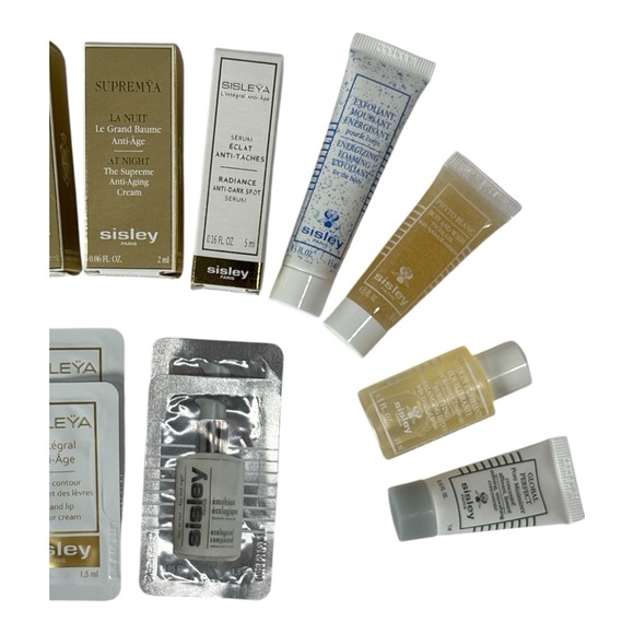 Sisley Paris 8 Pc Travel Size Cloth Toiletries Bag With Skin Care Le Phyto Rouge - Picture 3 of 8